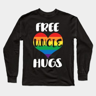 Free Uncle Hugs - White Text Long Sleeve T-Shirt